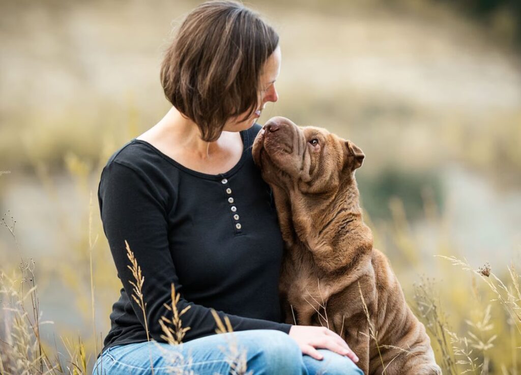 Sabrina Finn mit Hund